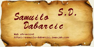 Samuilo Dabarčić vizit kartica